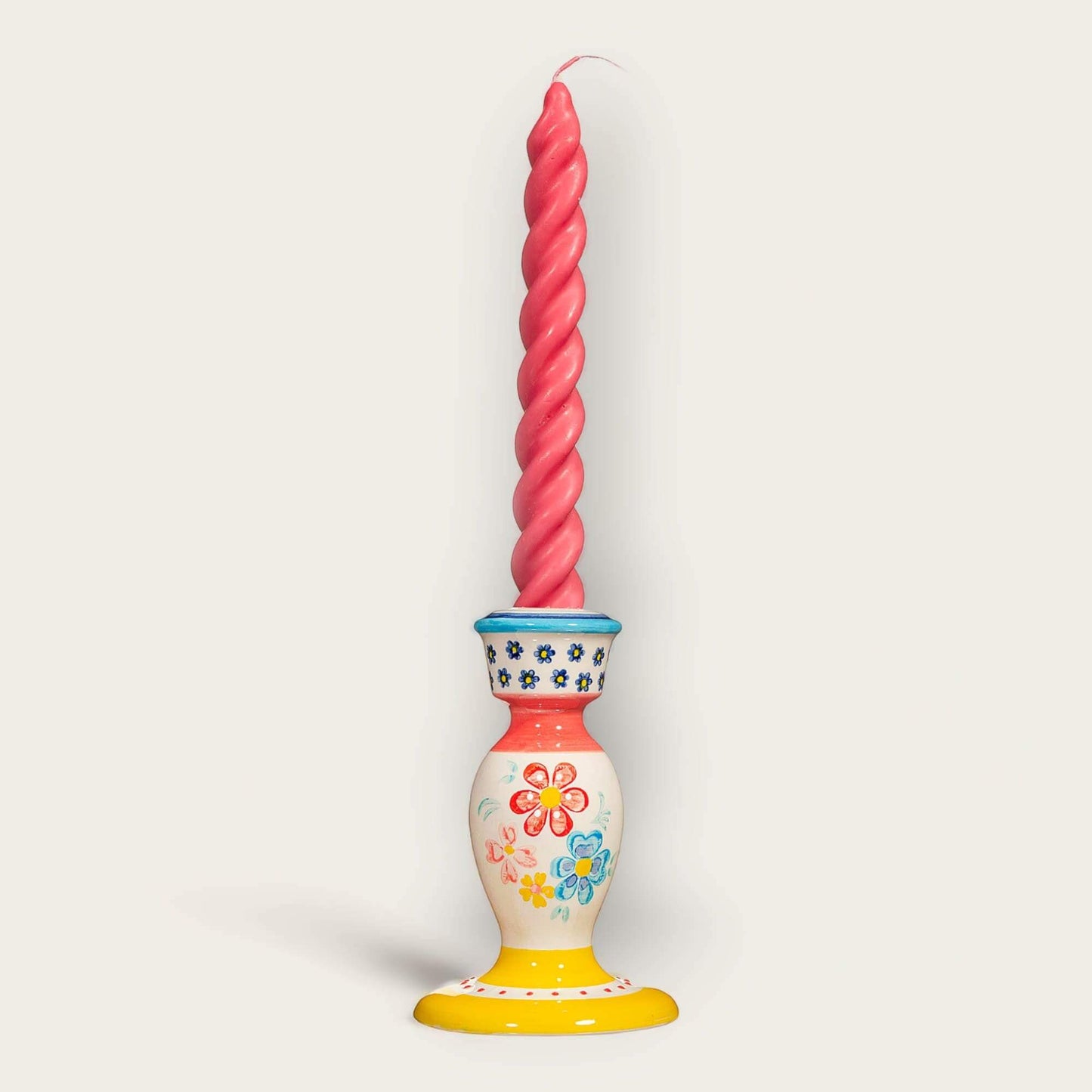 Folk Floral Candlestick Holder image 1
