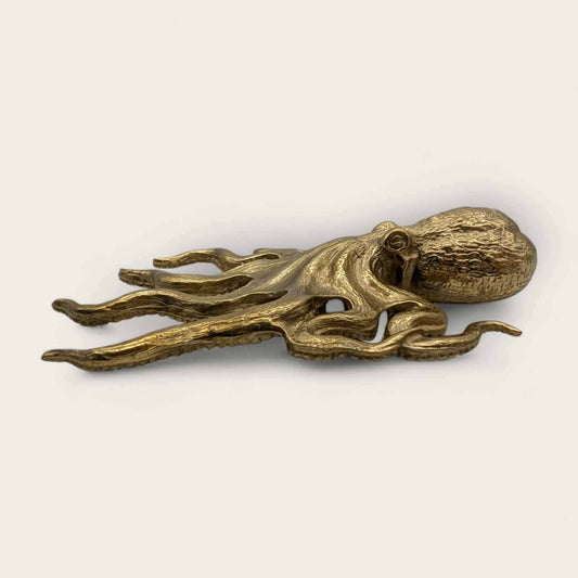 Brass Octopus Mini Hanging Wall Art image 1