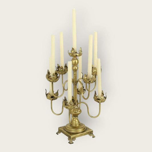 Elegant Golden Flourish Candelabra image 1