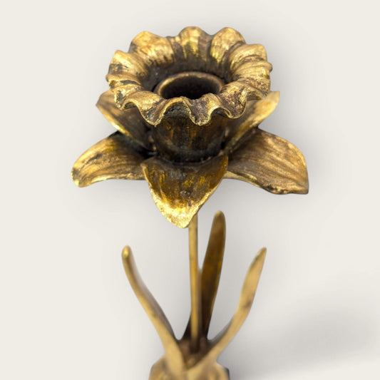 Elegant Tulip Gold Metal Candleholder image 1