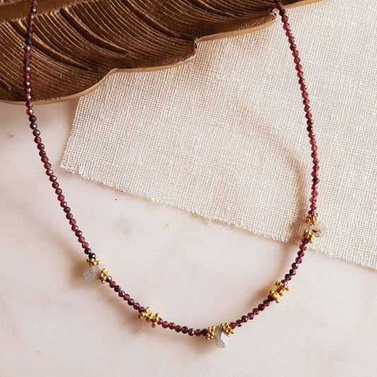 Labradorite and Garnet Necklace image 0