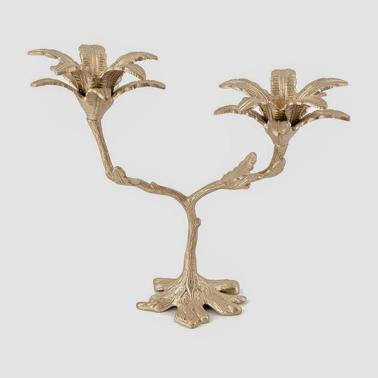 Doing Goods Palm Brass Candle Holder image 1