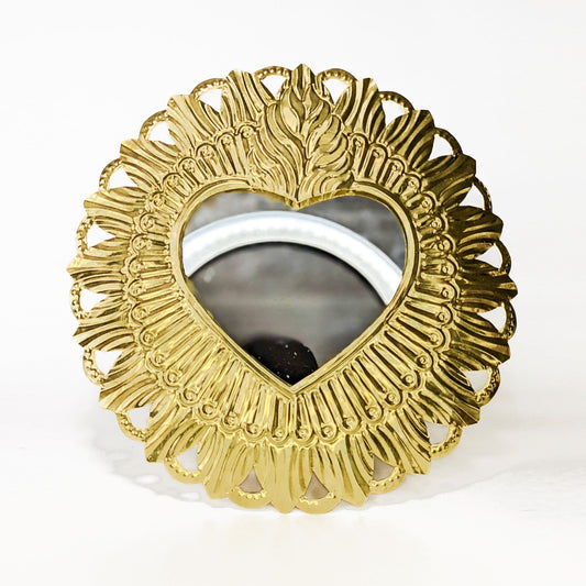 Mexican Tin Heart Mirror image 1