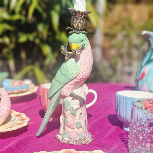 Green Bird Ceramic Candle Holder image 1