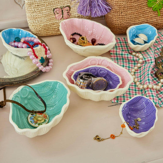 Set of Two Ceramic Bowls in Pink and Lavender image 1