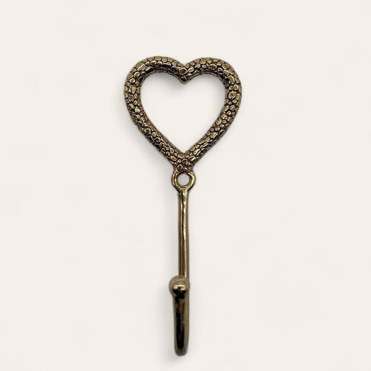 Brass Cut Out Love Heart Wall Hook image 0