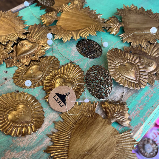 Handmade Sacred Heart Garland with Assorted Sacred Hearts