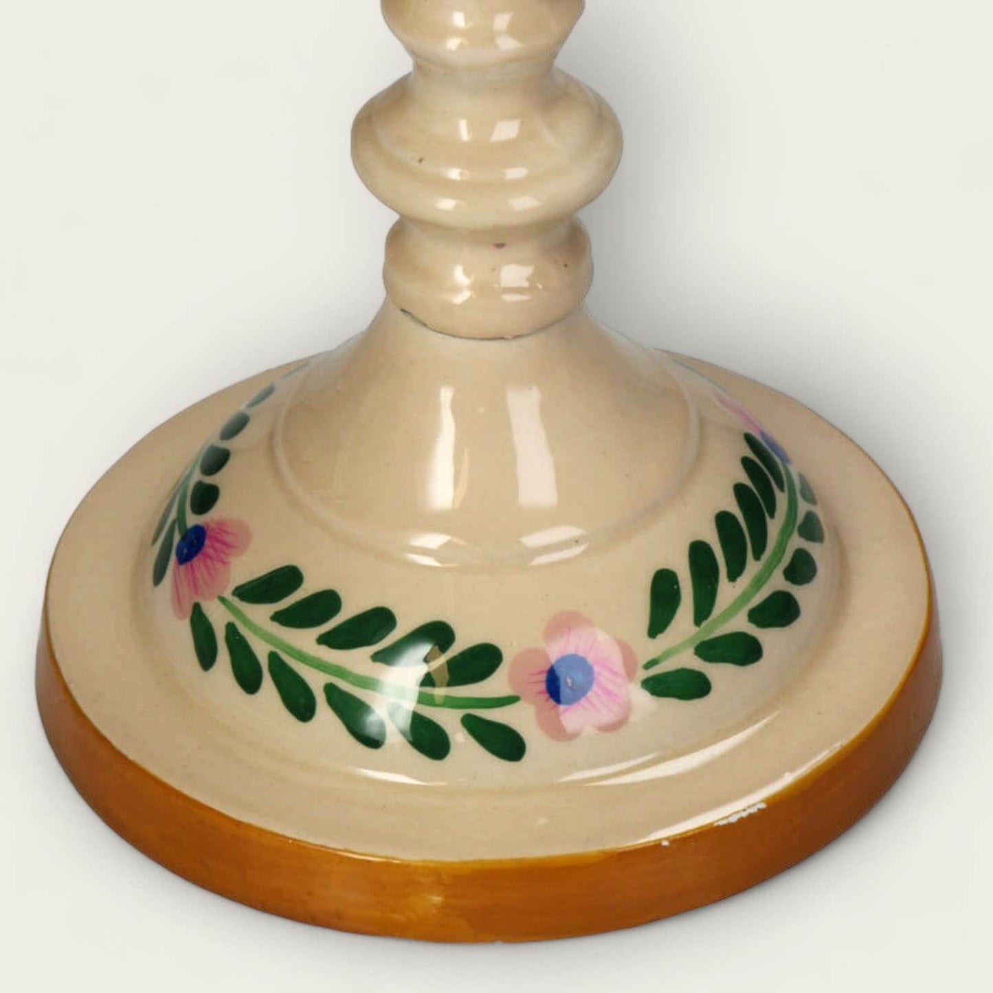 Aluminum Candlestick with Floral Design image 2