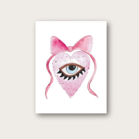 All-Seeing Heart Blank Greeting Card
