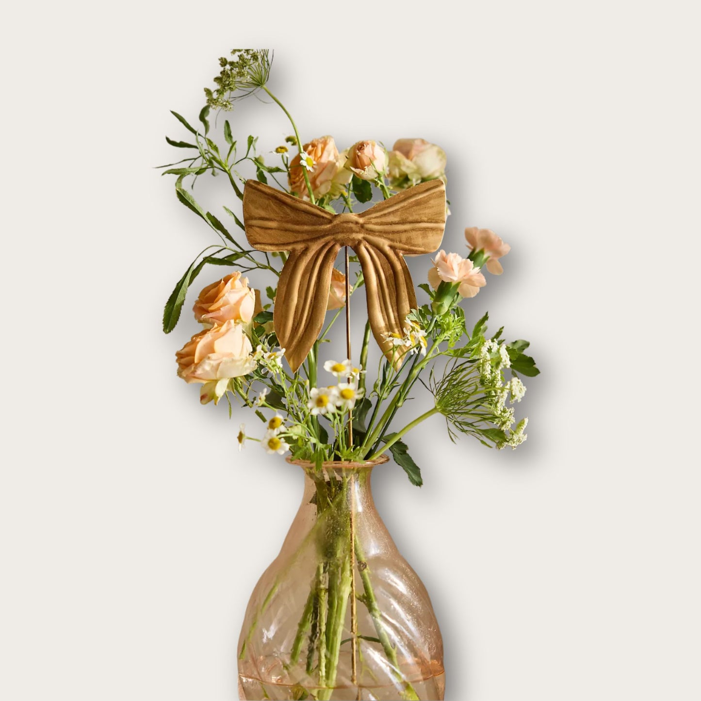 Decorative Distressed Metal Bow Stick