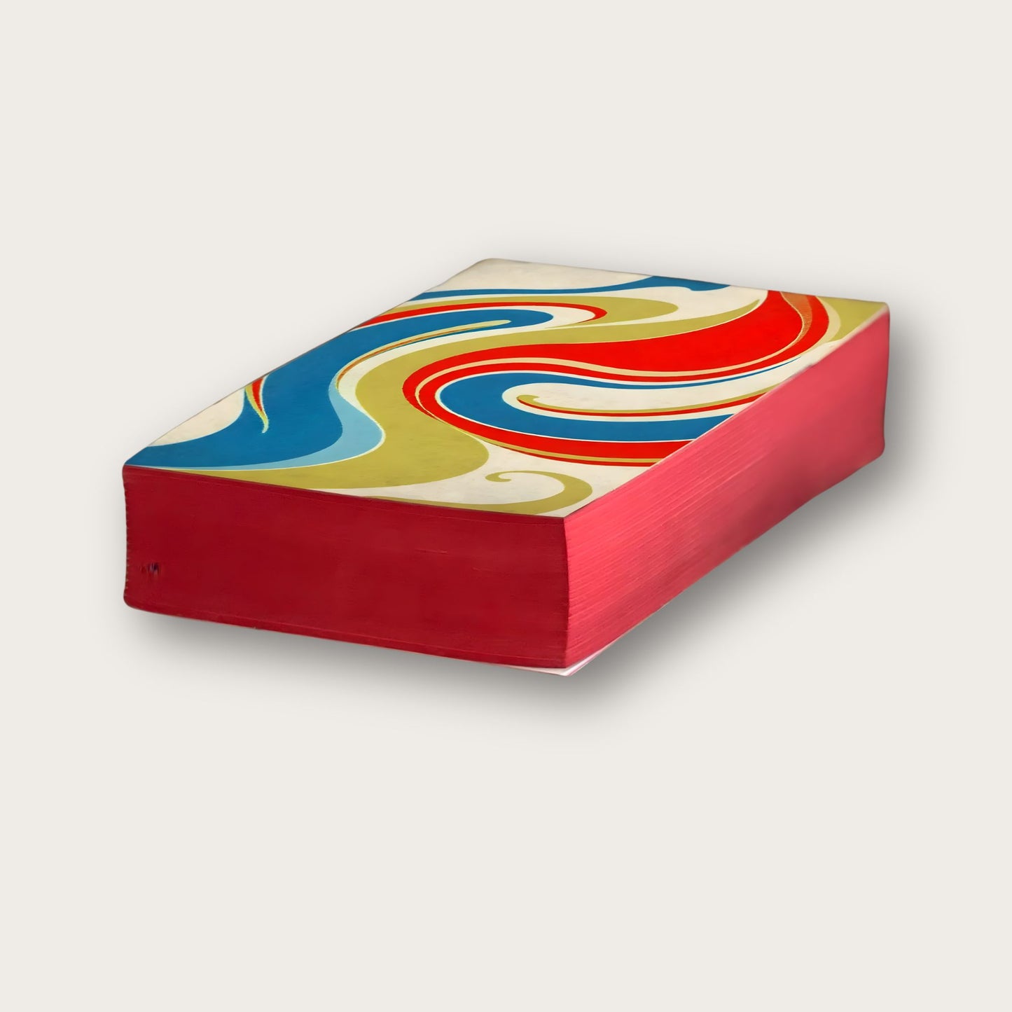 Double Sized Handmade Florentine Notebook with Swirl Marble Design