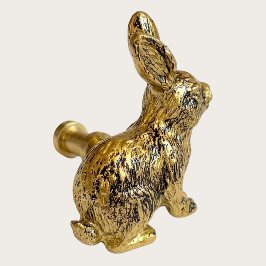 Golden Rabbit Drawer Knob