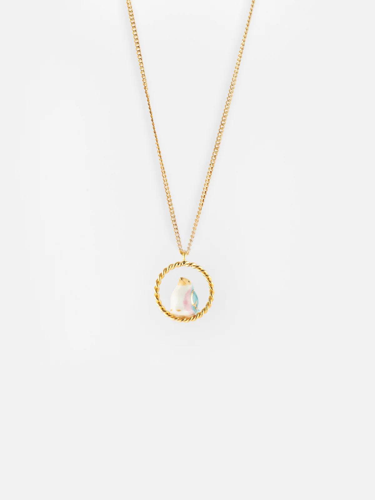 Nach Harvest Time Bird on a Ring Necklace
