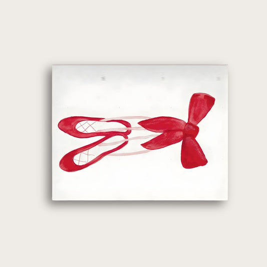 Red Ballet Slippers Blank Greeting Card