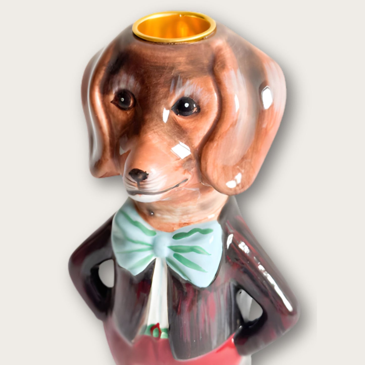 Rice x Nathalie Lété Ceramic Dog Candle Holder