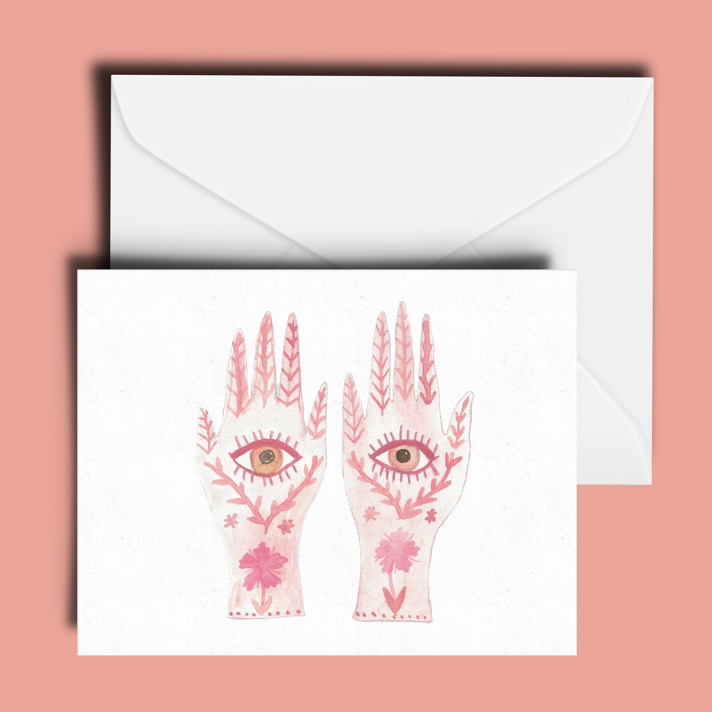 Seeing Hands Blank Greeting Card