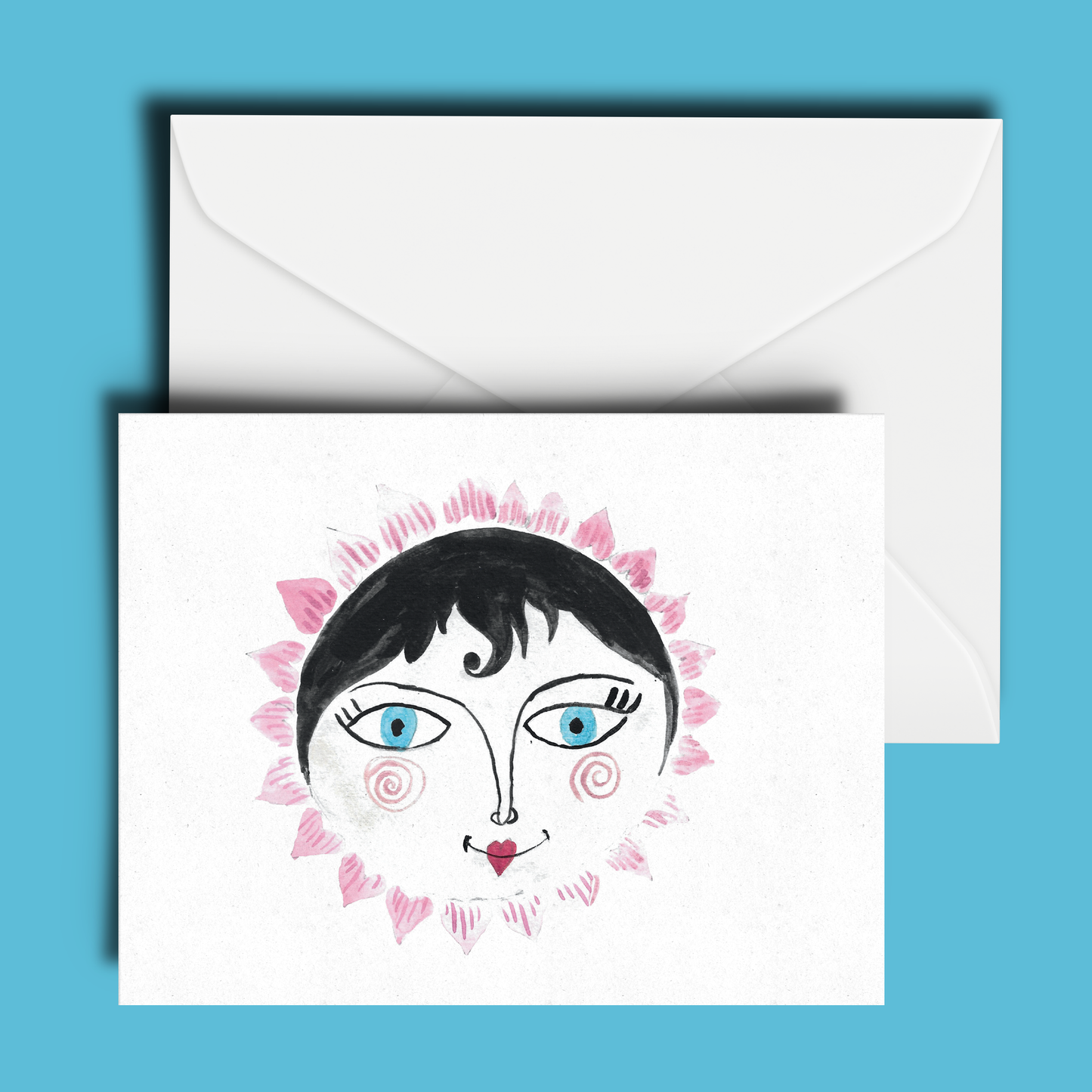 The Doll Face Blank Greeting Card