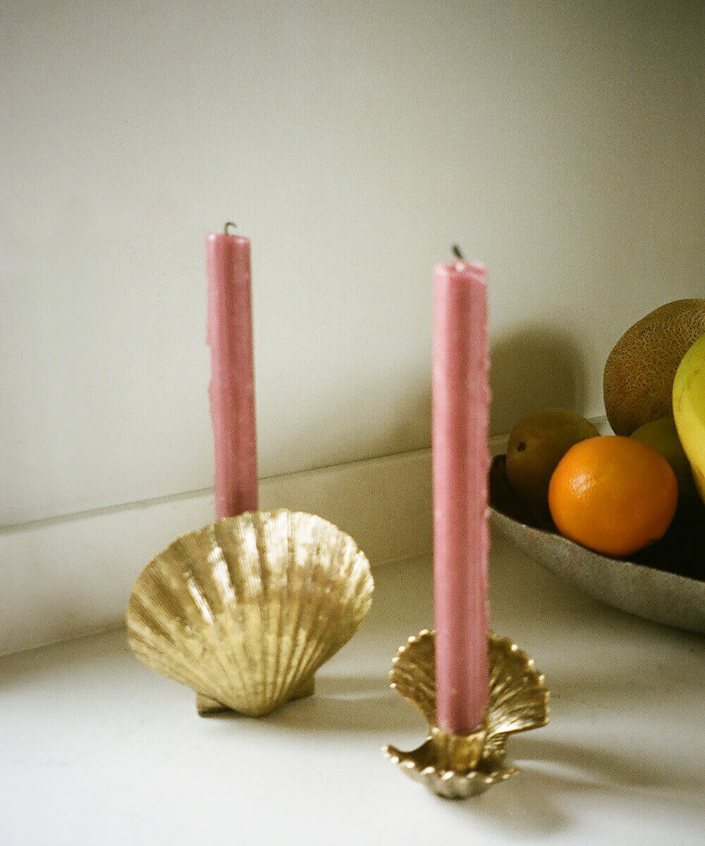 Brass Shell Shaped Candle Holder, Large