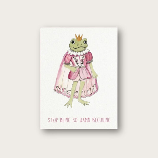 'Stop Being So Damn Beguiling' Blank Greeting Card