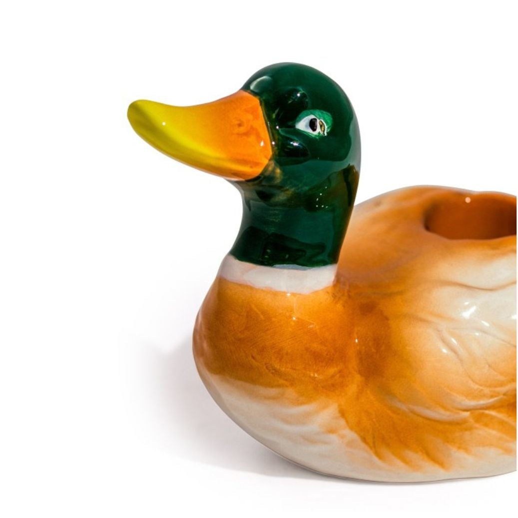 Mallard Duck Ceramic Candle Holder