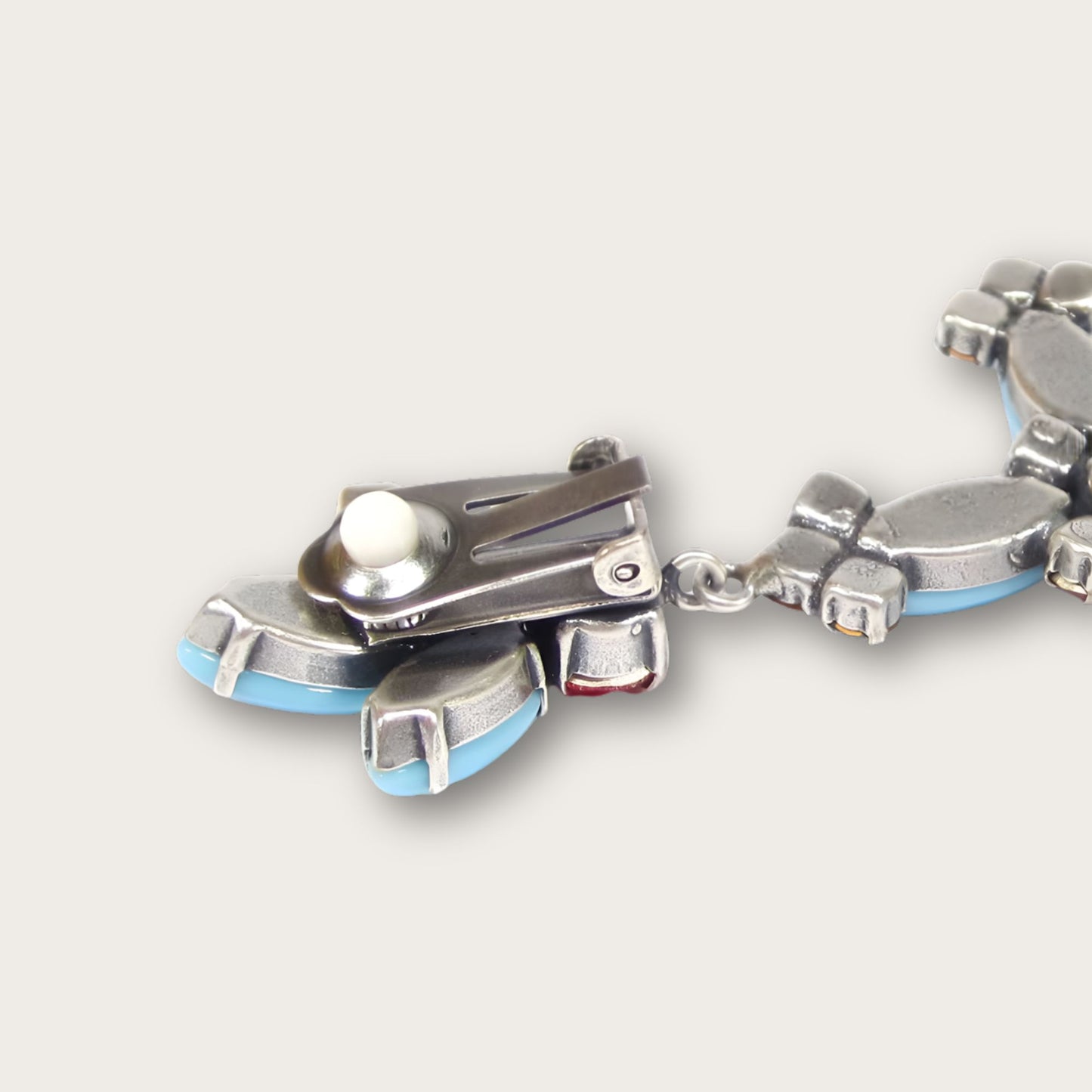 Vintage Large Swarovski® Crystals Statement Cross Clip-On Earrings, 1970s Style