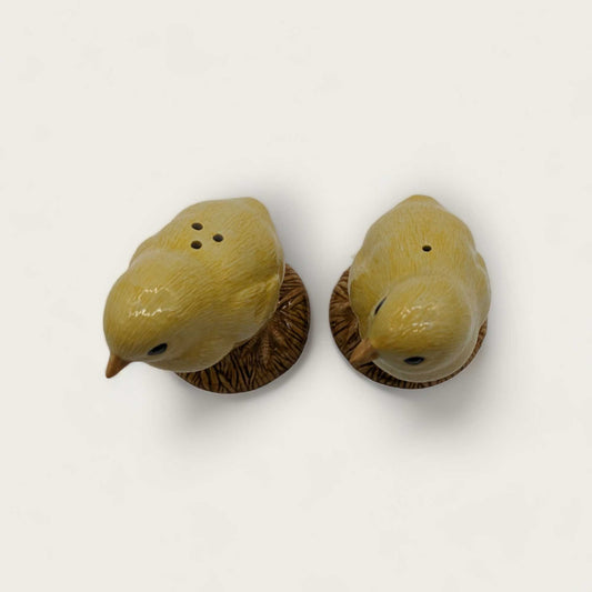 Quail Ceramic Chicks Salt and Pepper Set image 1