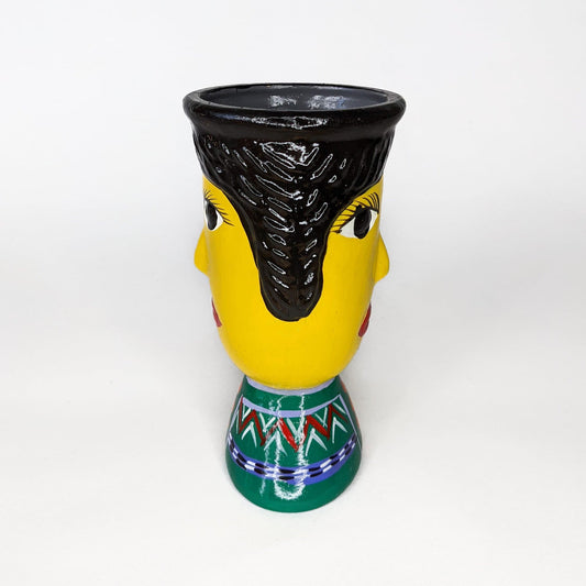 Handmade Ceramic Yellow Head Vase image 1