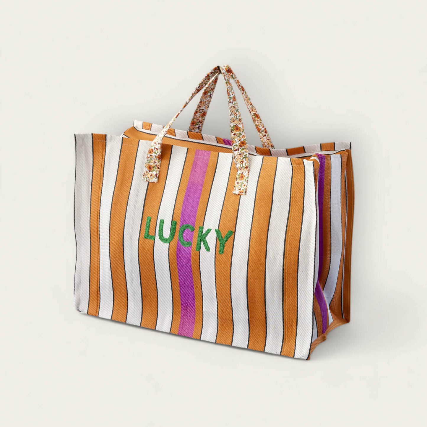 Lucky Recycled Plastic Striped Shopper image 0
