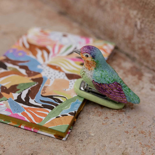 Nach Hand-Painted Porcelain Hummingbird Stapler image 1