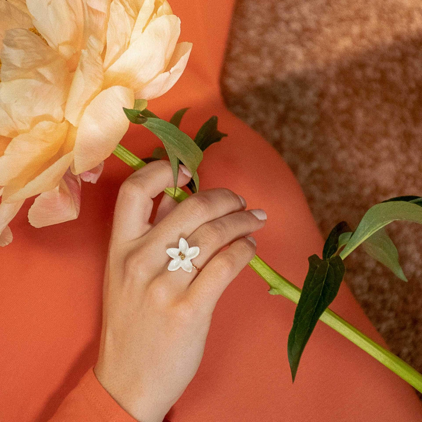 Nach Handcrafted Porcelain Jasmin Ring image 4