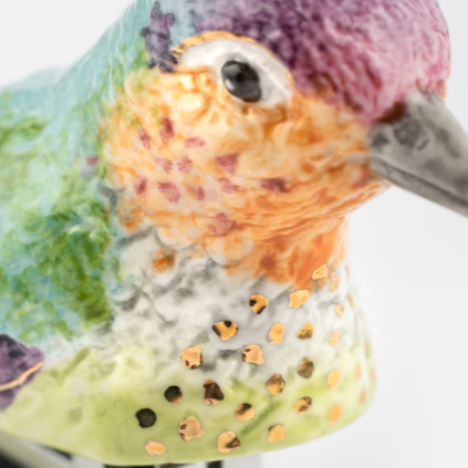 Nach Hand-Painted Porcelain Hummingbird Stapler