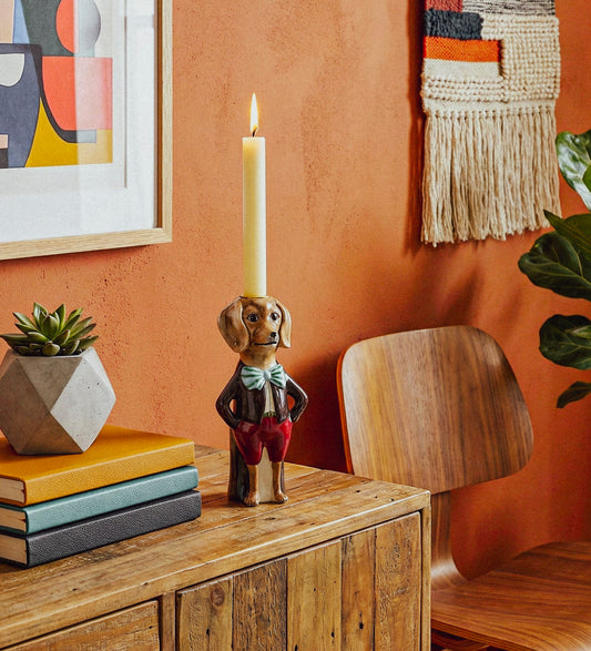 Rice x Nathalie Lété Ceramic Dog Candle Holder