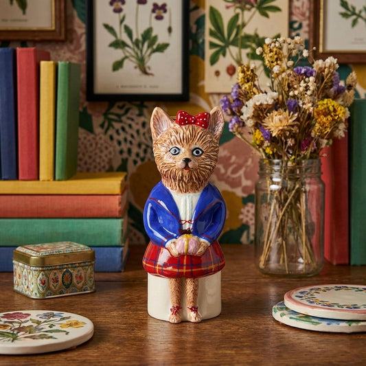 Rice x Nathalie Lété Ceramic Cat Candle Holder