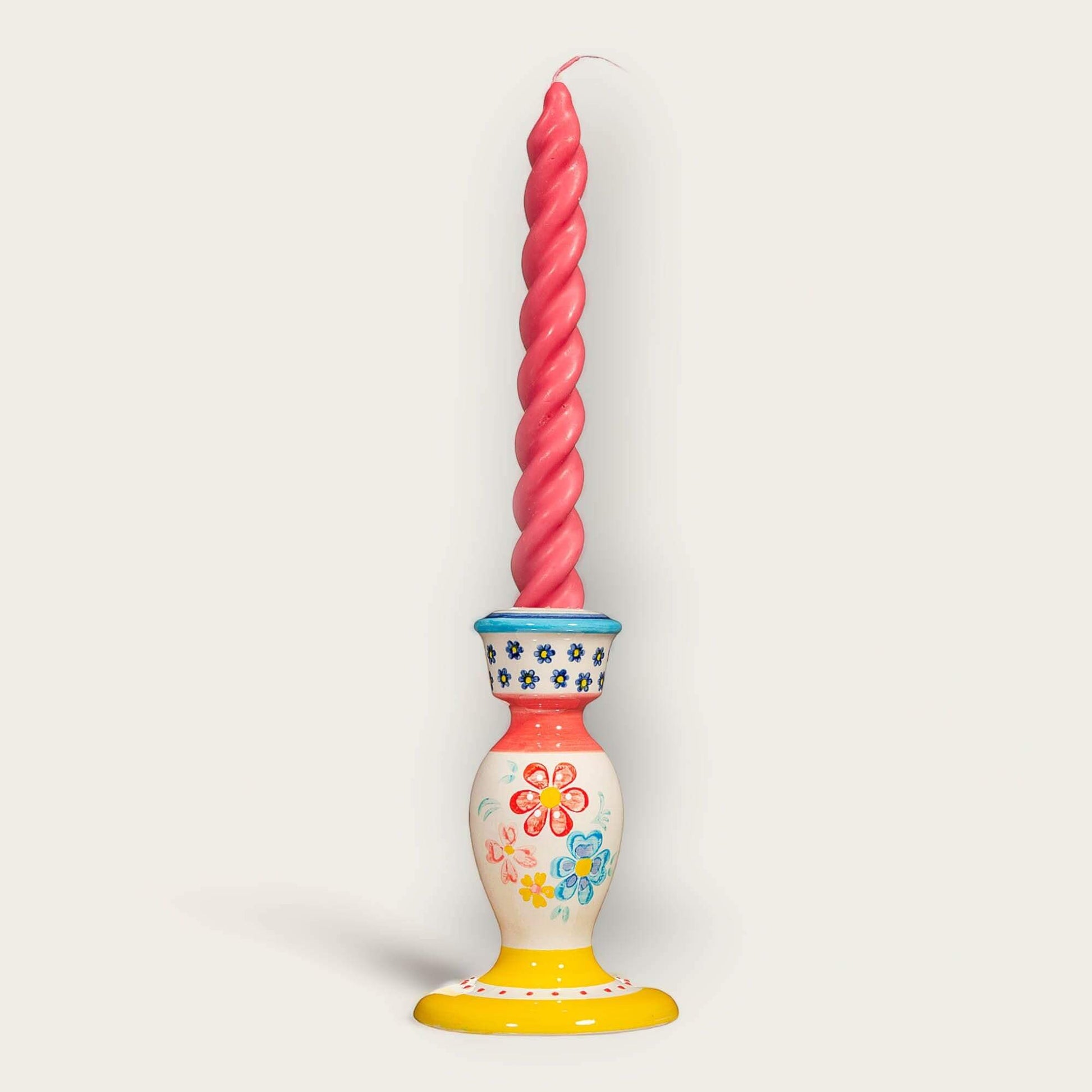 Folk Floral Candlestick Holder image 1
