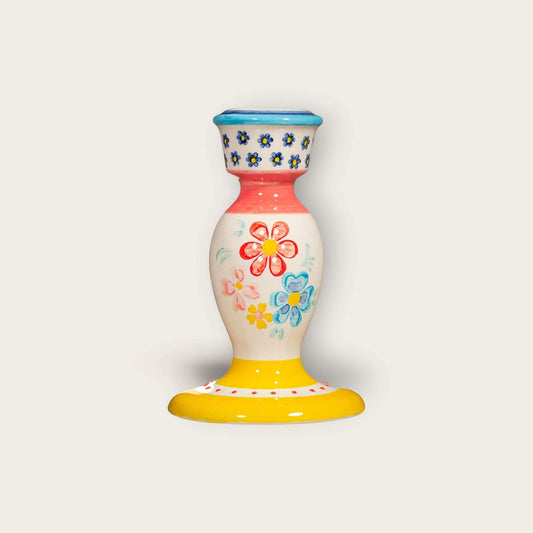 Folk Floral Candlestick Holder image 0