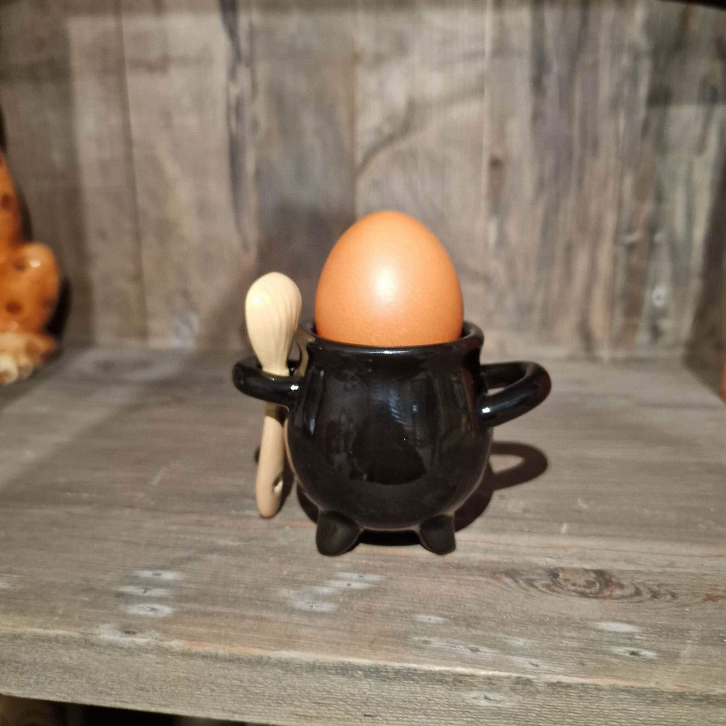 Cauldron Egg Cup and Broomstick Spoon image 1