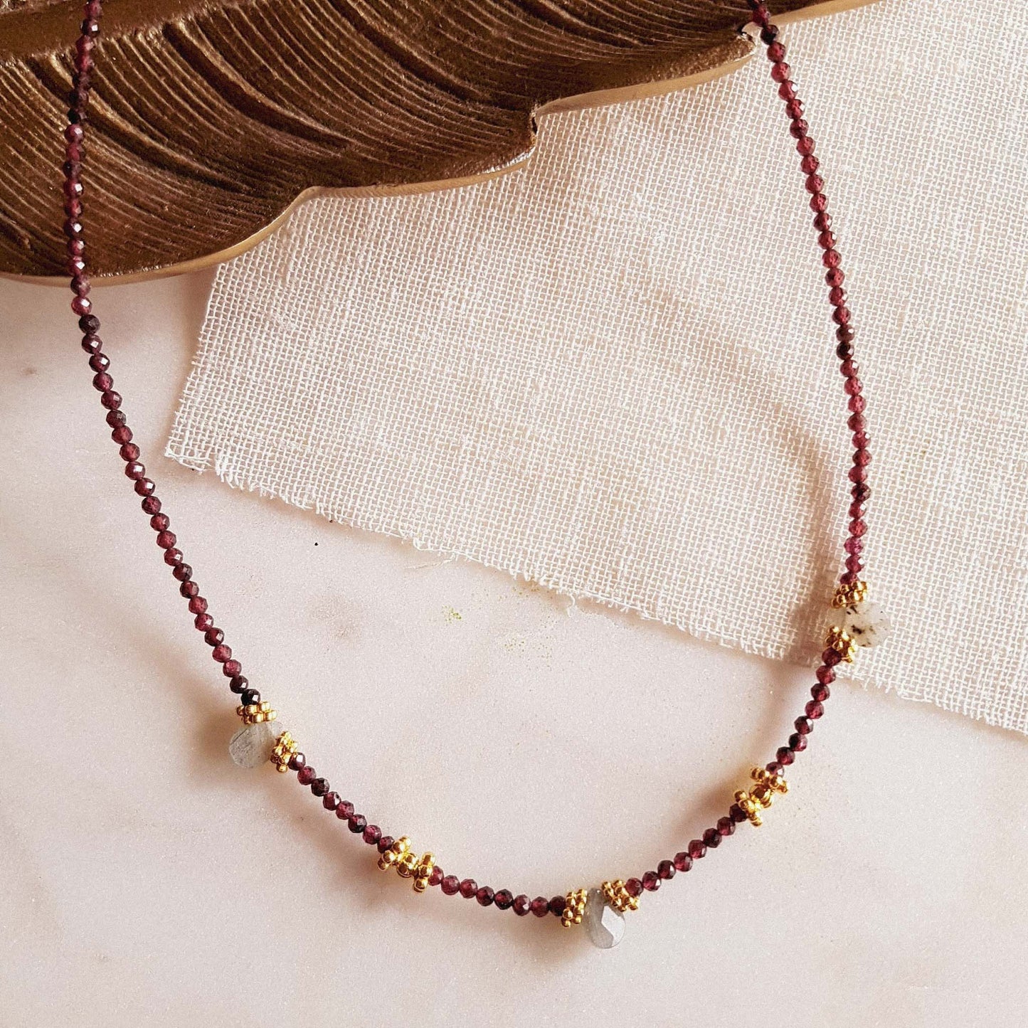 Labradorite and Garnet Necklace image 0