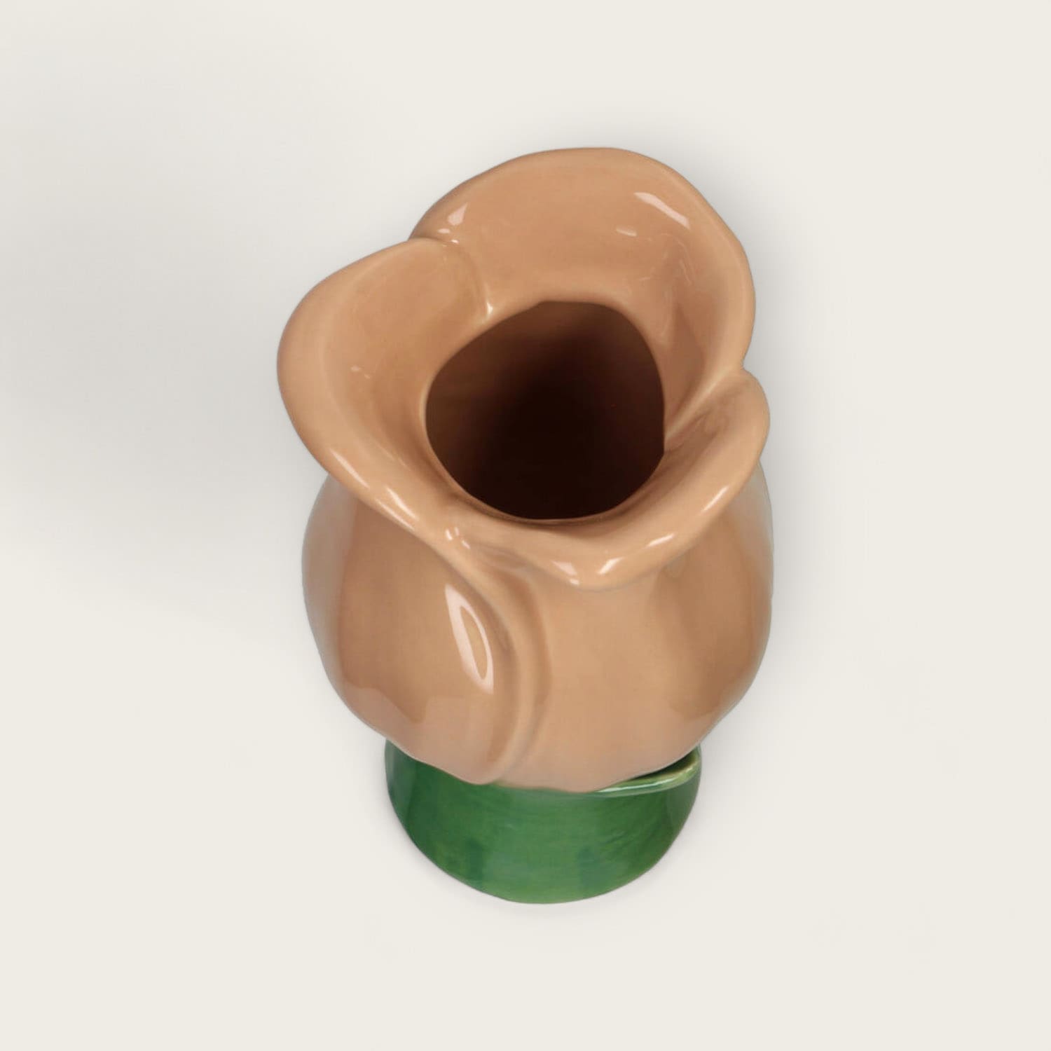 Peach Tulip Ceramic Vase image 2
