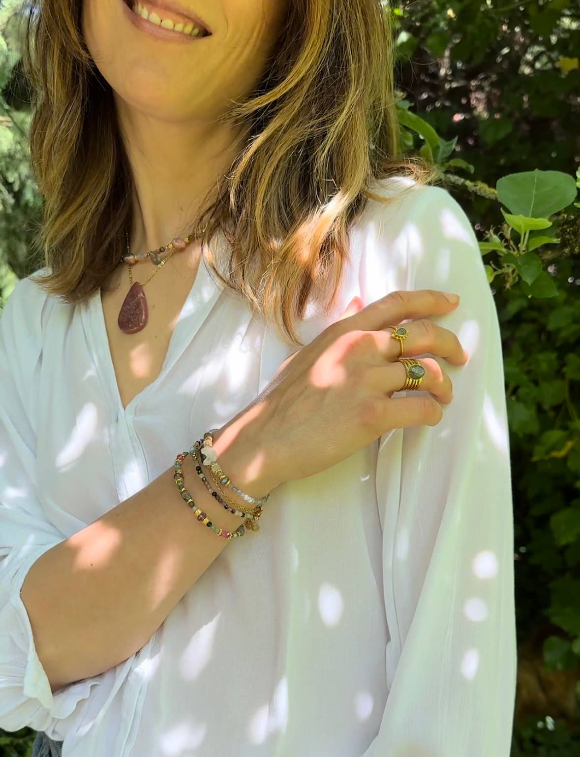 Bohemian Adjustable Labradorite Ring