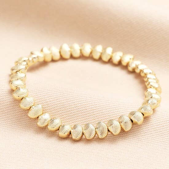 Shell Beaded Bracelet, 14ct Gold Plated