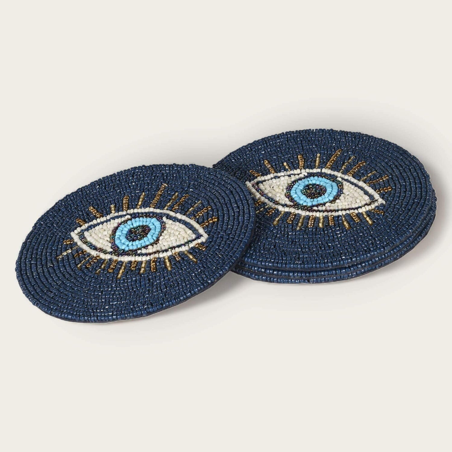 Set of Four Blue Evil Eye Coasters image 0