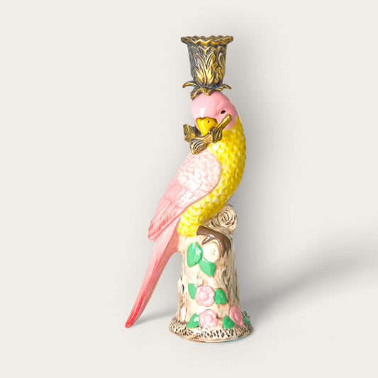 Soft Pink Bird Ceramic Candle Holder image 0