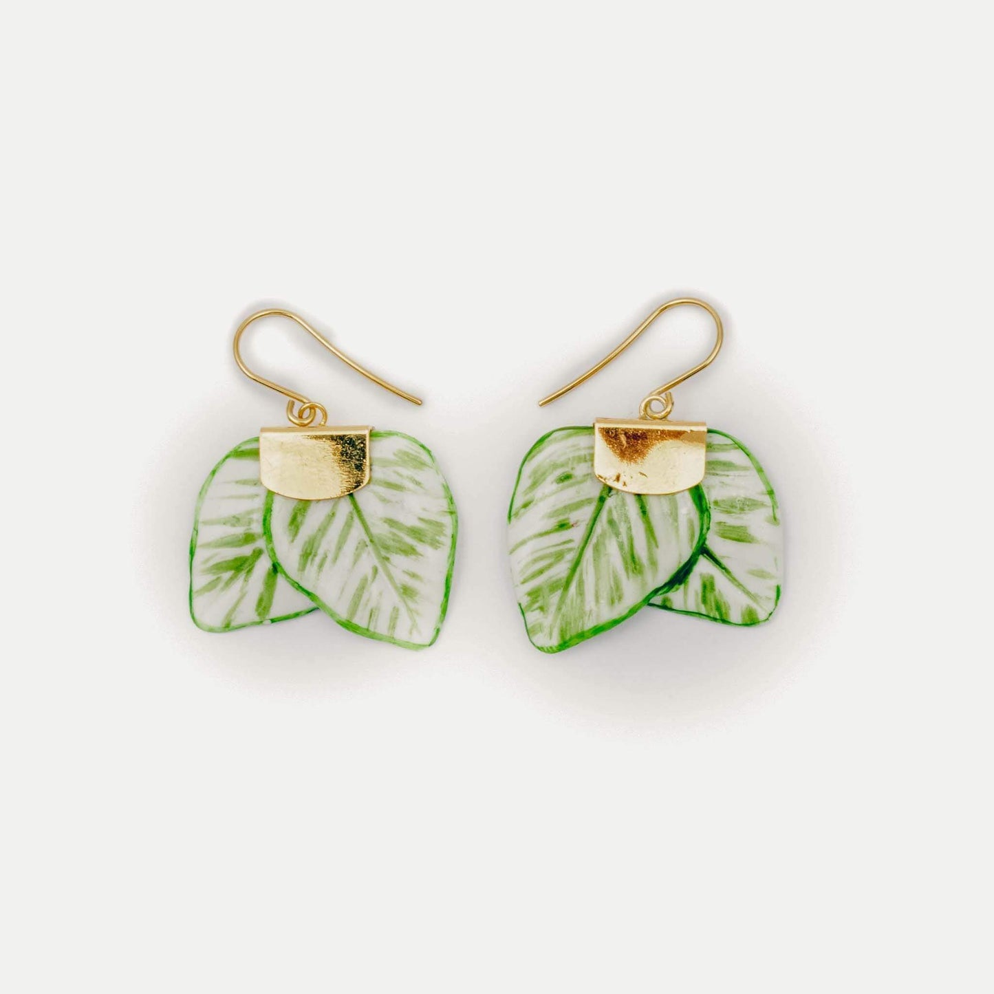 Nach Bijoux Two Leaves Earrings image 2