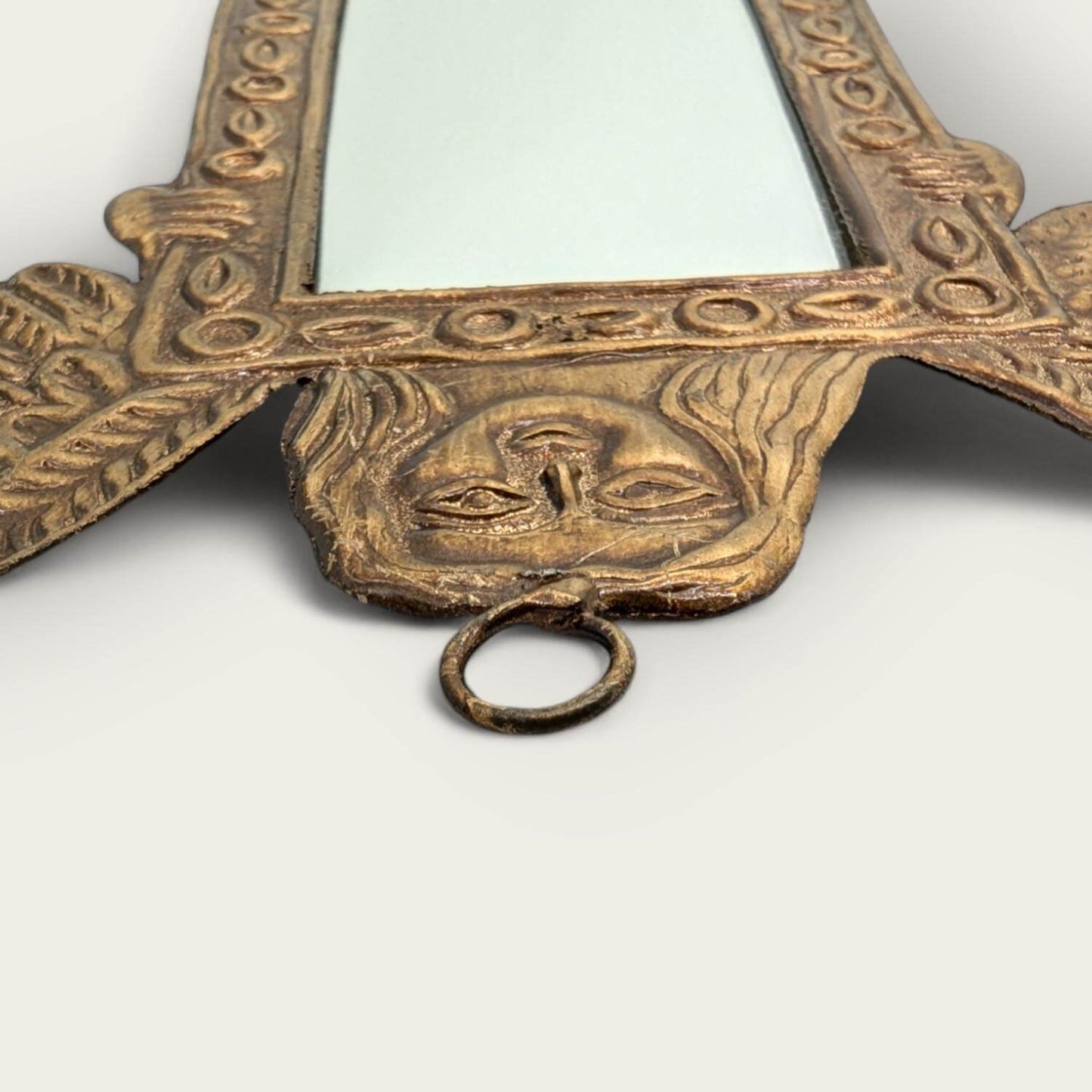 Handmade Gold Tin Angel Wall Mirror image 4