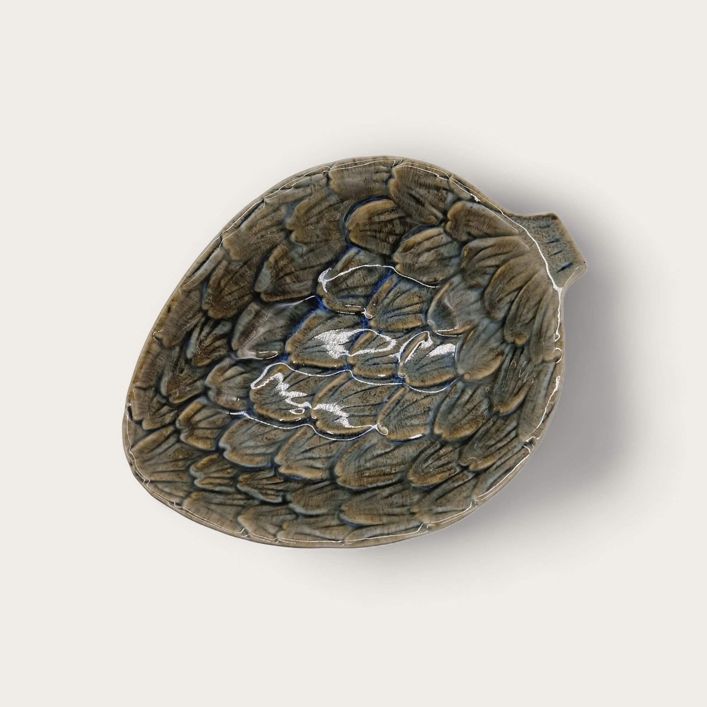 Ceramic Green Artichoke Leaf Dish image 0