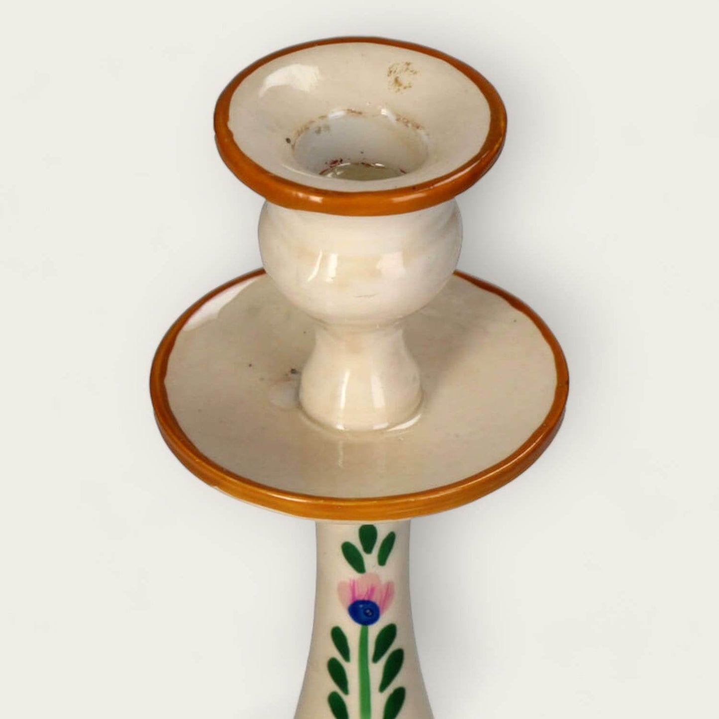 Aluminum Candlestick with Floral Design image 3