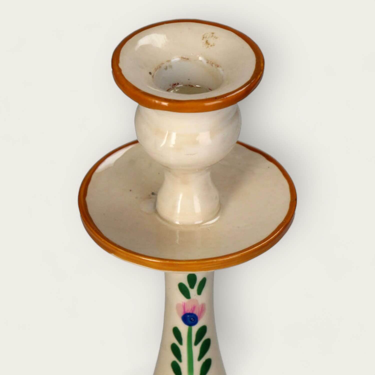 Aluminum Candlestick with Floral Design image 3