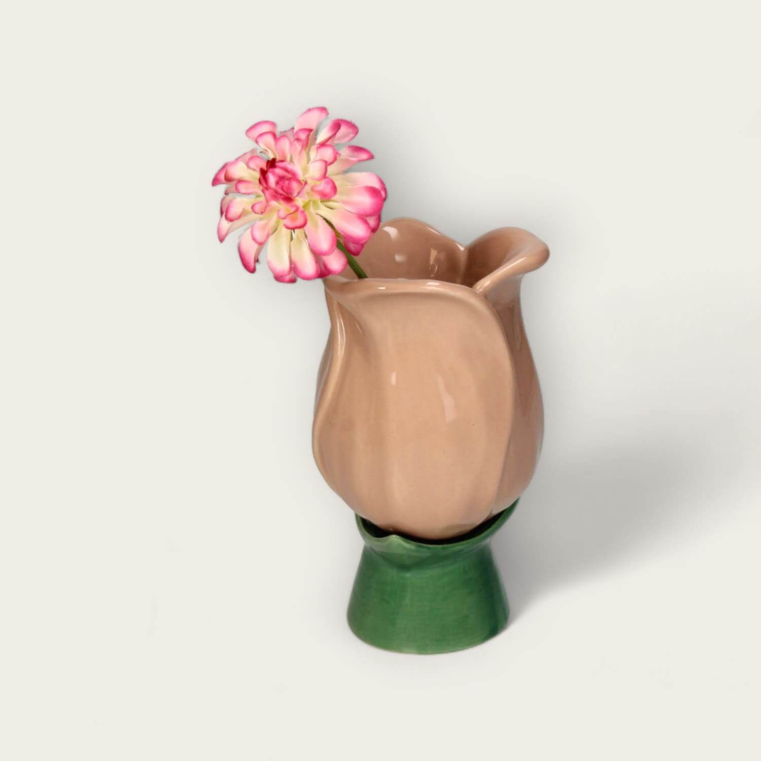Peach Tulip Ceramic Vase image 3