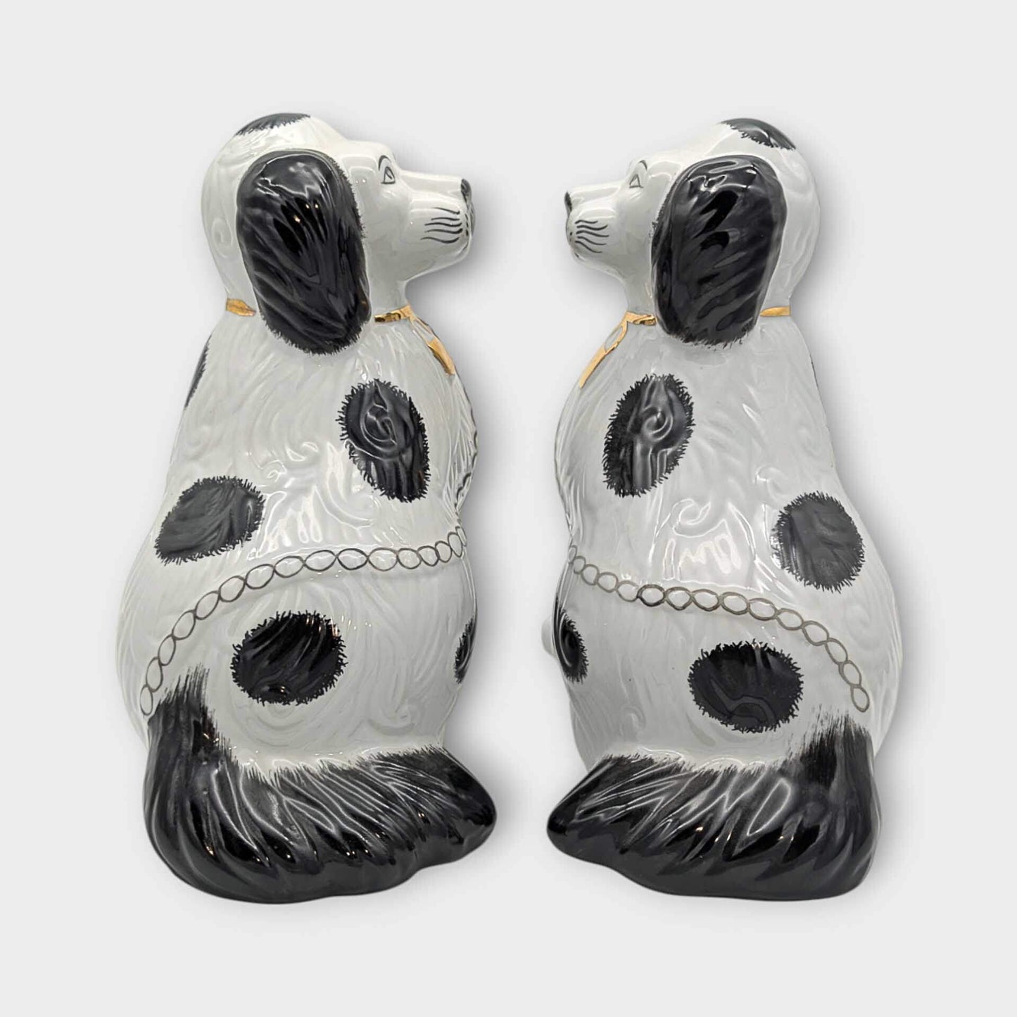 Set of Two Porcelain Staffordshire Dog Ornaments image 2