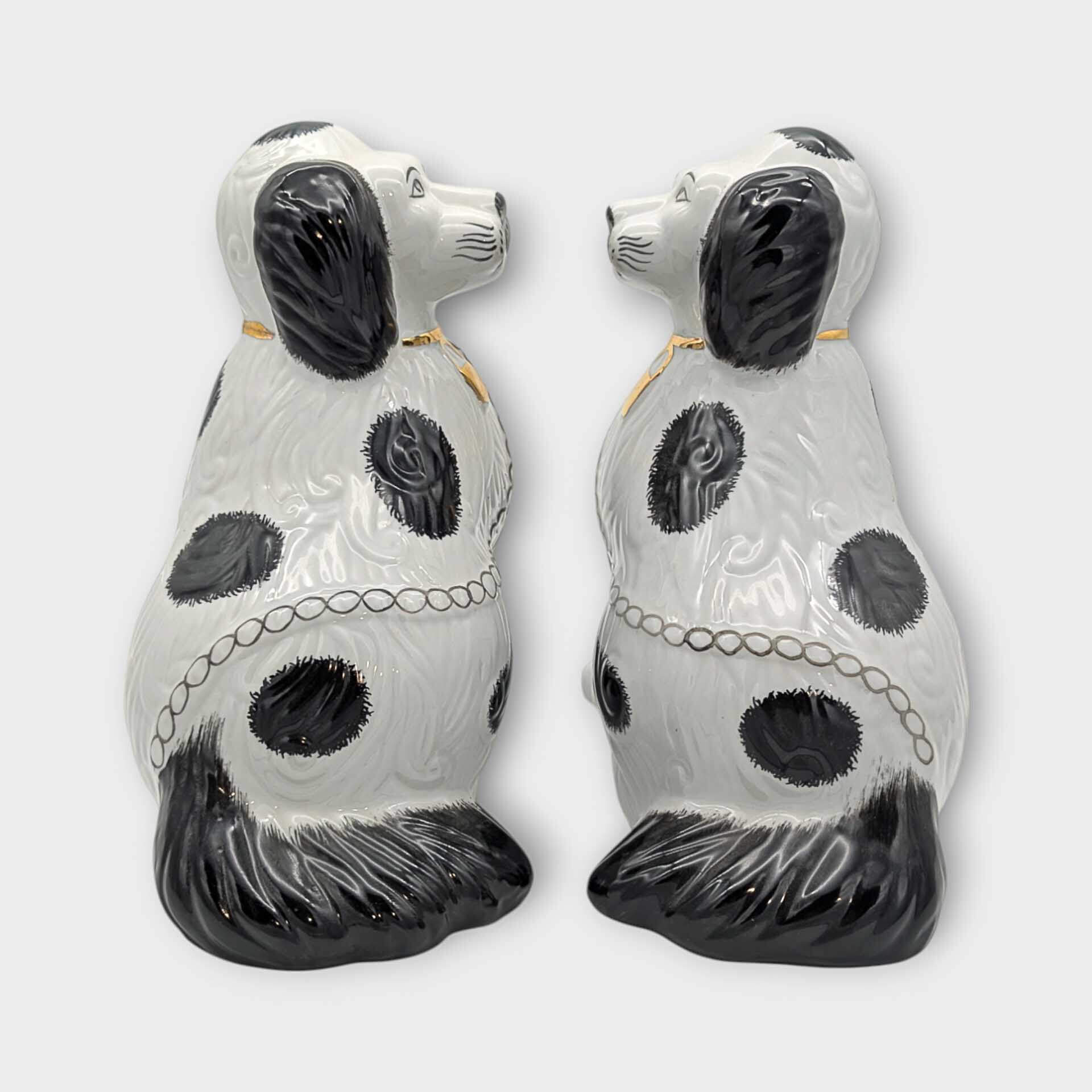 Set of Two Porcelain Staffordshire Dog Ornaments image 2